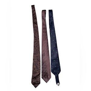 Vintage Ties World Apparel Silk Paisley Leatherback Satins Wembley Country Clubs